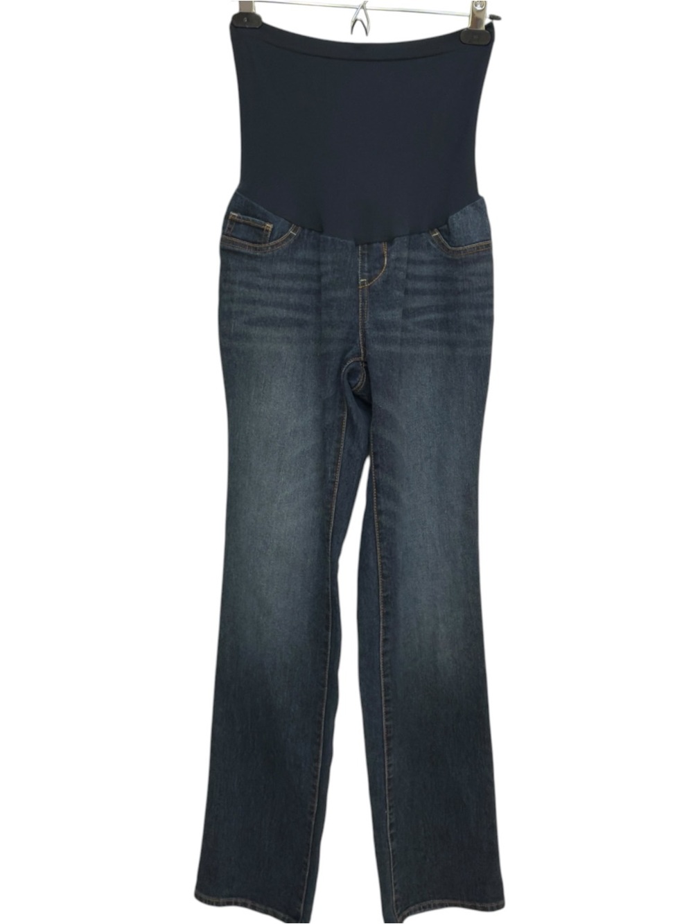 Indigo Blue Secret Fit Belly Maternity Straight Leg Denim Jeans. Medium.